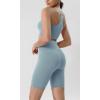 imageODODOS Tummy Control Compression Shorts for Women 4quot  6quot  8quot  10quot High Waist Workout Biker Shorts with Inner PocketChambray