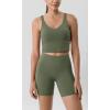imageODODOS Tummy Control Compression Shorts for Women 4quot  6quot  8quot  10quot High Waist Workout Biker Shorts with Inner PocketDark Olive