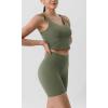 imageODODOS Tummy Control Compression Shorts for Women 4quot  6quot  8quot  10quot High Waist Workout Biker Shorts with Inner PocketDark Olive