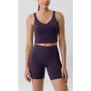 imageODODOS Tummy Control Compression Shorts for Women 4quot  6quot  8quot  10quot High Waist Workout Biker Shorts with Inner PocketDark Purple