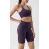 imageODODOS Tummy Control Compression Shorts for Women 4quot  6quot  8quot  10quot High Waist Workout Biker Shorts with Inner PocketDark Purple