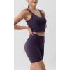 imageODODOS Tummy Control Compression Shorts for Women 4quot  6quot  8quot  10quot High Waist Workout Biker Shorts with Inner PocketDark Purple
