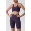 imageODODOS Tummy Control Compression Shorts for Women 4quot  6quot  8quot  10quot High Waist Workout Biker Shorts with Inner PocketDark Purple