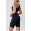 imageODODOS Tummy Control Compression Shorts for Women 4quot  6quot  8quot  10quot High Waist Workout Biker Shorts with Inner PocketDeep Navy