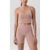 imageODODOS Tummy Control Compression Shorts for Women 4quot  6quot  8quot  10quot High Waist Workout Biker Shorts with Inner PocketDusty Pink