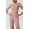 imageODODOS Tummy Control Compression Shorts for Women 4quot  6quot  8quot  10quot High Waist Workout Biker Shorts with Inner PocketDusty Pink
