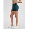 imageODODOS Tummy Control Compression Shorts for Women 4quot  6quot  8quot  10quot High Waist Workout Biker Shorts with Inner PocketForest Teal