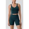 imageODODOS Tummy Control Compression Shorts for Women 4quot  6quot  8quot  10quot High Waist Workout Biker Shorts with Inner PocketForest Teal