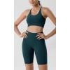 imageODODOS Tummy Control Compression Shorts for Women 4quot  6quot  8quot  10quot High Waist Workout Biker Shorts with Inner PocketForest Teal