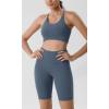 imageODODOS Tummy Control Compression Shorts for Women 4quot  6quot  8quot  10quot High Waist Workout Biker Shorts with Inner PocketInk Blue