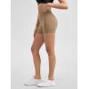 imageODODOS Tummy Control Compression Shorts for Women 4quot  6quot  8quot  10quot High Waist Workout Biker Shorts with Inner PocketLight Brown