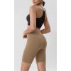 imageODODOS Tummy Control Compression Shorts for Women 4quot  6quot  8quot  10quot High Waist Workout Biker Shorts with Inner PocketLight Brown
