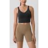 imageODODOS Tummy Control Compression Shorts for Women 4quot  6quot  8quot  10quot High Waist Workout Biker Shorts with Inner PocketLight Brown