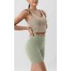 imageODODOS Tummy Control Compression Shorts for Women 4quot  6quot  8quot  10quot High Waist Workout Biker Shorts with Inner PocketLime Stone