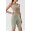 imageODODOS Tummy Control Compression Shorts for Women 4quot  6quot  8quot  10quot High Waist Workout Biker Shorts with Inner PocketLime Stone