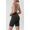 imageODODOS Tummy Control Compression Shorts for Women 4quot  6quot  8quot  10quot High Waist Workout Biker Shorts with Inner PocketOnyx Black