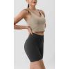imageODODOS Tummy Control Compression Shorts for Women 4quot  6quot  8quot  10quot High Waist Workout Biker Shorts with Inner PocketOnyx Black