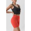 imageODODOS Tummy Control Compression Shorts for Women 4quot  6quot  8quot  10quot High Waist Workout Biker Shorts with Inner PocketOrange Red