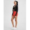 imageODODOS Tummy Control Compression Shorts for Women 4quot  6quot  8quot  10quot High Waist Workout Biker Shorts with Inner PocketOrange Red