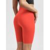 imageODODOS Tummy Control Compression Shorts for Women 4quot  6quot  8quot  10quot High Waist Workout Biker Shorts with Inner PocketOrange Red