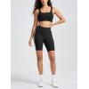 imageODODOS Tummy Control Compression Shorts for Women 4quot  6quot  8quot  10quot High Waist Workout Biker Shorts with Inner PocketPiping Black