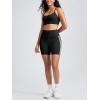 imageODODOS Tummy Control Compression Shorts for Women 4quot  6quot  8quot  10quot High Waist Workout Biker Shorts with Inner PocketPiping Black