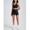 imageODODOS Tummy Control Compression Shorts for Women 4quot  6quot  8quot  10quot High Waist Workout Biker Shorts with Inner PocketPiping Black