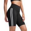 imageODODOS Tummy Control Compression Shorts for Women 4quot  6quot  8quot  10quot High Waist Workout Biker Shorts with Inner PocketPiping Black
