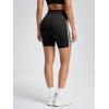 imageODODOS Tummy Control Compression Shorts for Women 4quot  6quot  8quot  10quot High Waist Workout Biker Shorts with Inner PocketPiping Black