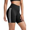 imageODODOS Tummy Control Compression Shorts for Women 4quot  6quot  8quot  10quot High Waist Workout Biker Shorts with Inner PocketPiping Black