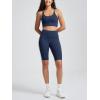 imageODODOS Tummy Control Compression Shorts for Women 4quot  6quot  8quot  10quot High Waist Workout Biker Shorts with Inner PocketPiping Navy