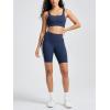 imageODODOS Tummy Control Compression Shorts for Women 4quot  6quot  8quot  10quot High Waist Workout Biker Shorts with Inner PocketPiping Navy