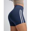imageODODOS Tummy Control Compression Shorts for Women 4quot  6quot  8quot  10quot High Waist Workout Biker Shorts with Inner PocketPiping Navy