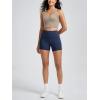 imageODODOS Tummy Control Compression Shorts for Women 4quot  6quot  8quot  10quot High Waist Workout Biker Shorts with Inner PocketPiping Navy
