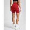 imageODODOS Tummy Control Compression Shorts for Women 4quot  6quot  8quot  10quot High Waist Workout Biker Shorts with Inner PocketPiping Red