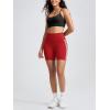 imageODODOS Tummy Control Compression Shorts for Women 4quot  6quot  8quot  10quot High Waist Workout Biker Shorts with Inner PocketPiping Red