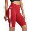 imageODODOS Tummy Control Compression Shorts for Women 4quot  6quot  8quot  10quot High Waist Workout Biker Shorts with Inner PocketPiping Red