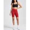 imageODODOS Tummy Control Compression Shorts for Women 4quot  6quot  8quot  10quot High Waist Workout Biker Shorts with Inner PocketPiping Red