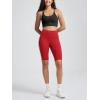 imageODODOS Tummy Control Compression Shorts for Women 4quot  6quot  8quot  10quot High Waist Workout Biker Shorts with Inner PocketPiping Red
