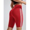 imageODODOS Tummy Control Compression Shorts for Women 4quot  6quot  8quot  10quot High Waist Workout Biker Shorts with Inner PocketPiping Red