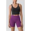 imageODODOS Tummy Control Compression Shorts for Women 4quot  6quot  8quot  10quot High Waist Workout Biker Shorts with Inner PocketPlum Purple