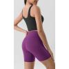 imageODODOS Tummy Control Compression Shorts for Women 4quot  6quot  8quot  10quot High Waist Workout Biker Shorts with Inner PocketPlum Purple