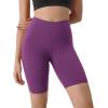 imageODODOS Tummy Control Compression Shorts for Women 4quot  6quot  8quot  10quot High Waist Workout Biker Shorts with Inner PocketPlum Purple