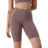 imageODODOS Tummy Control Compression Shorts for Women 4quot  6quot  8quot  10quot High Waist Workout Biker Shorts with Inner PocketPurple Taupe