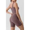 imageODODOS Tummy Control Compression Shorts for Women 4quot  6quot  8quot  10quot High Waist Workout Biker Shorts with Inner PocketPurple Taupe