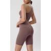 imageODODOS Tummy Control Compression Shorts for Women 4quot  6quot  8quot  10quot High Waist Workout Biker Shorts with Inner PocketPurple Taupe