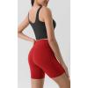 imageODODOS Tummy Control Compression Shorts for Women 4quot  6quot  8quot  10quot High Waist Workout Biker Shorts with Inner PocketRed