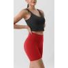 imageODODOS Tummy Control Compression Shorts for Women 4quot  6quot  8quot  10quot High Waist Workout Biker Shorts with Inner PocketRed