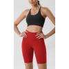 imageODODOS Tummy Control Compression Shorts for Women 4quot  6quot  8quot  10quot High Waist Workout Biker Shorts with Inner PocketRed
