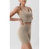 imageODODOS Tummy Control Compression Shorts for Women 4quot  6quot  8quot  10quot High Waist Workout Biker Shorts with Inner PocketShaker Beige